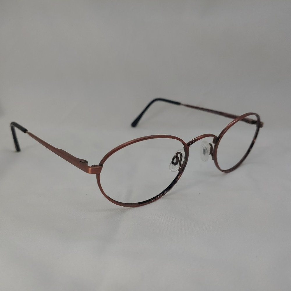 Randolph Engineering Eyeglass Frame Bronze Black Full Rim Metal Round RE801